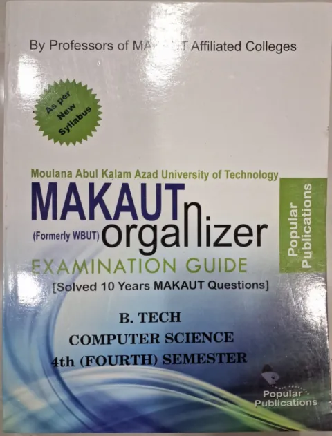 CSE 4th Semester MAKAUT  Organizer 2025