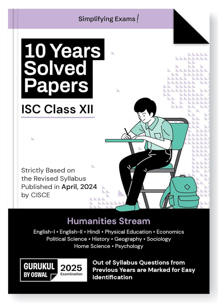 10 Years Solved Papers  Humanities ISC Class 12 for 2024 Examination