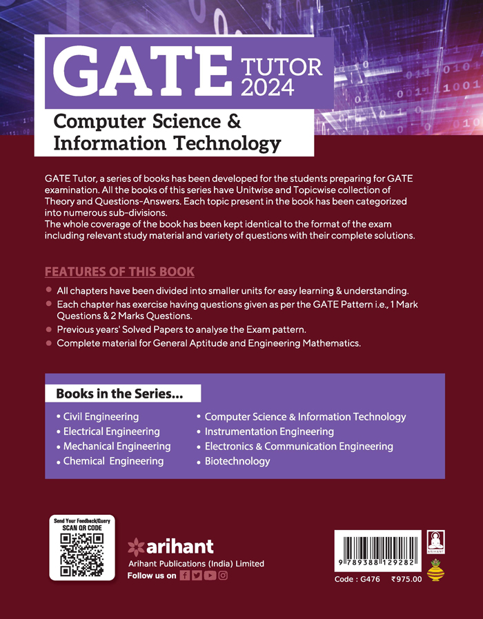 GATE 2024 COMPUTER SCIENCE IT (Arihant Publications)