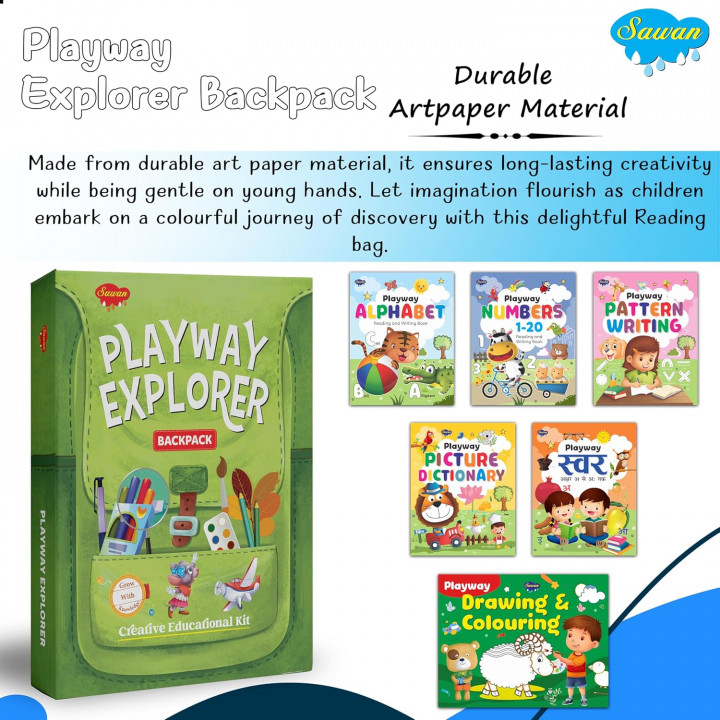 PLAYWAY EXPLORER BACKPACK SET OF 6 BOOKS by SAWAN