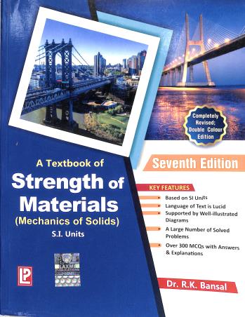 A Textbook of Strength of Materials Mechanics of Solids 7th Edition