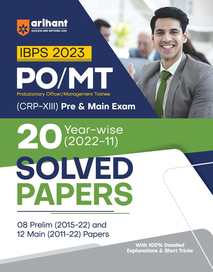20 Year Wise (2022 11) Solved Papers IBPS Bank PO MT by Arihant