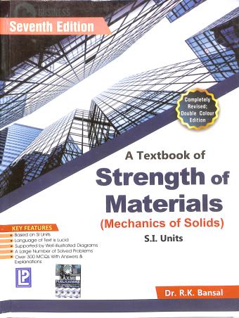 A Textbook of Strength of Materials Mechanics of Solids 7th Edition