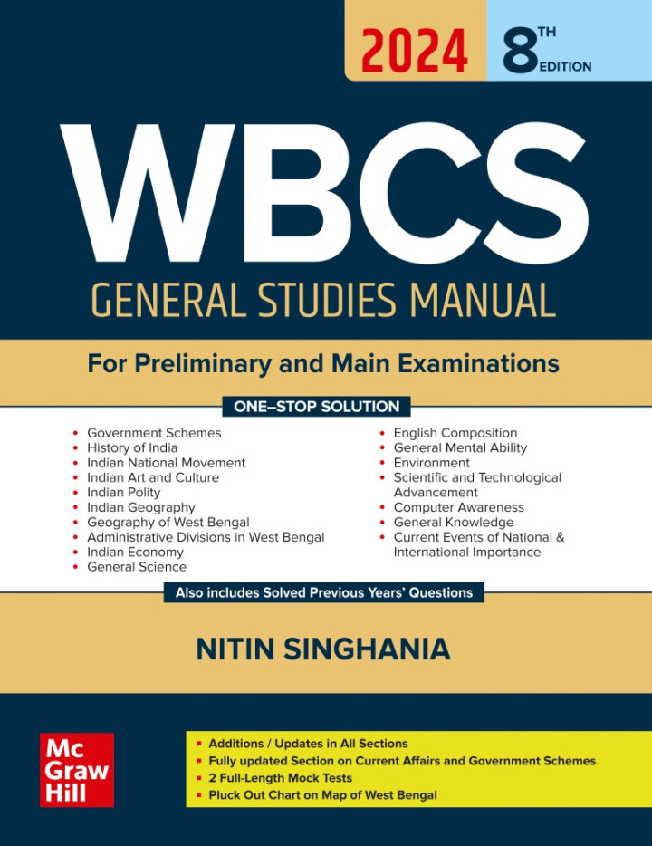 Best Book For WBCS General Studies Manual Book 2024 edition by Nitin Singhania