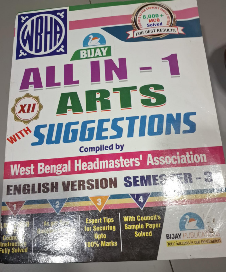 Bijay Higher Secondary Suggestions Arts For Class 12 Sem - 3 English Medium 2025