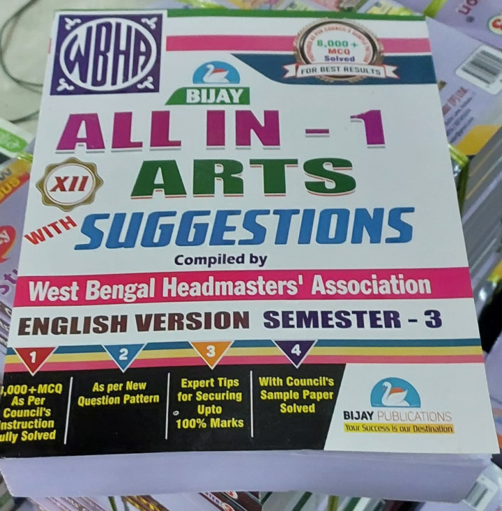 Bijay Suggestions Arts For Class 12 Sem - 3 English Medium 2026