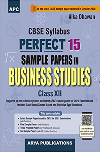 Business Studies(B St) for class 12th CBSE 15 SAMPLE PAPER 2023
