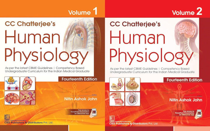 CC Chatterjee s Human Physiology By Nitin Ashok John (Set of 2 Volumes)