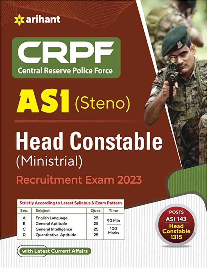 Central Reserve Police Force ASI Steno Head Constable ministerial Exam 2023