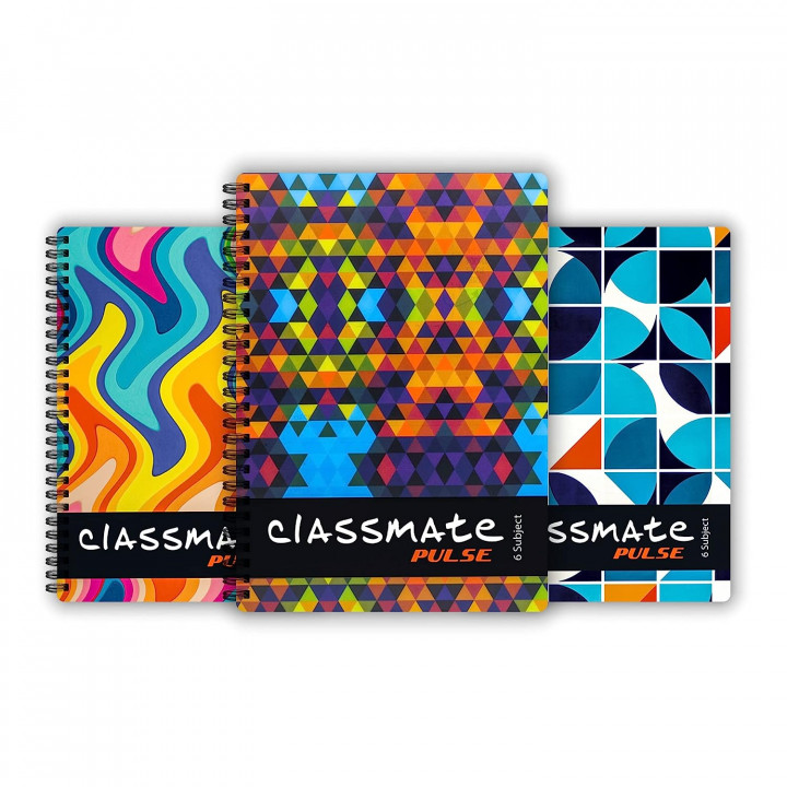 Classmate Pulse 6 Subject Notebook Pack of 3
