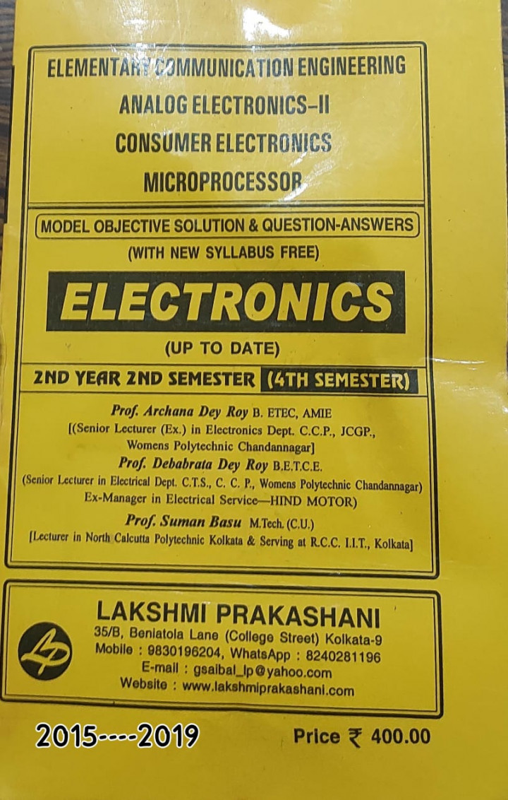 EE 4th Semester Polytechnic guide book Lakshmi Publication