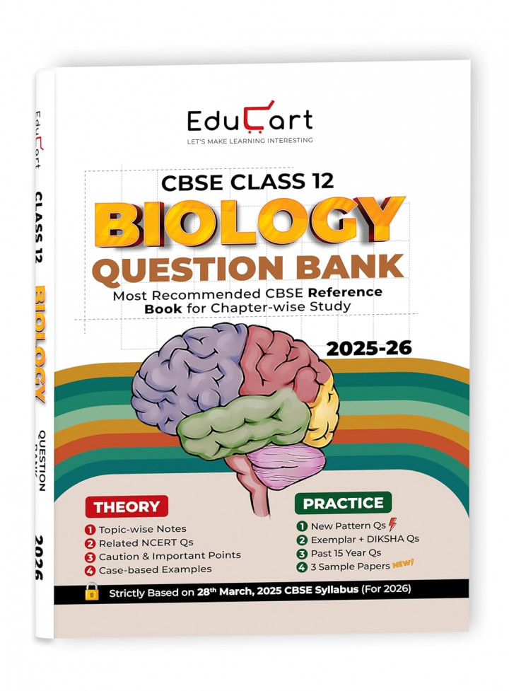 Educart CBSE Class 12 Biology Question Bank by Sourabh Raina
