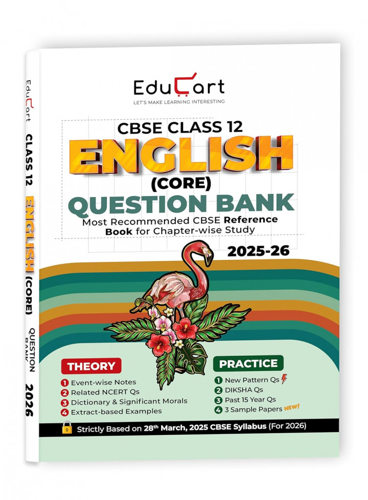 Educart CBSE Class 12 English Core Question Bank by Simran Sahni