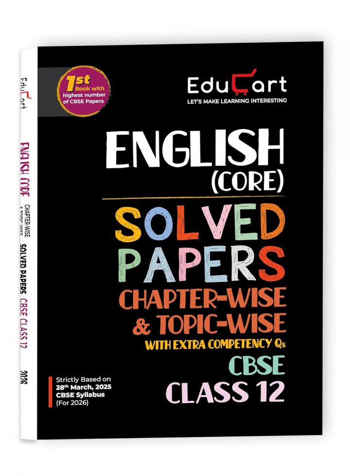 Educart CBSE Class 12 English Core Solved Papers 2025-26