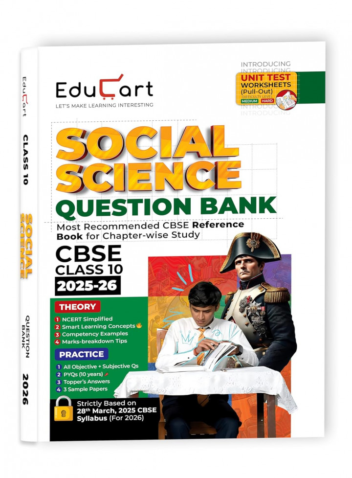 Educart CBSE Question Bank Class 10 Social Science by Digraj Singh Rajput