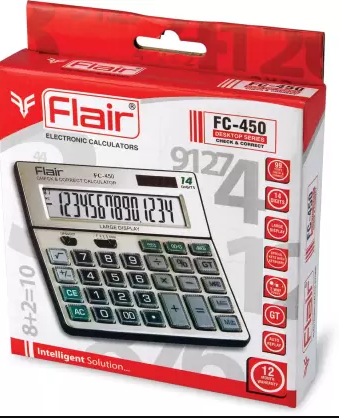 Flair Calculator FC 450 Basic Electronic Calculator