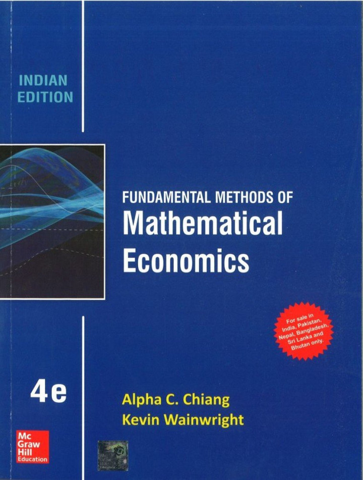 Fundamental Methods of Mathematical Economics by Chiang