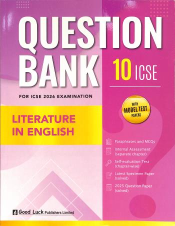 ICSE Question Bank Literature In English Class 10