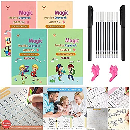 Magic Practice Copy 4 Book 2 Pen and 10 Refill Free