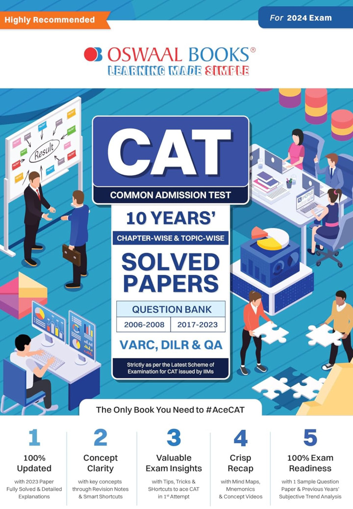 Oswaal CAT 10 Years Chapter Solved Papers by Oswaal Editorial Board