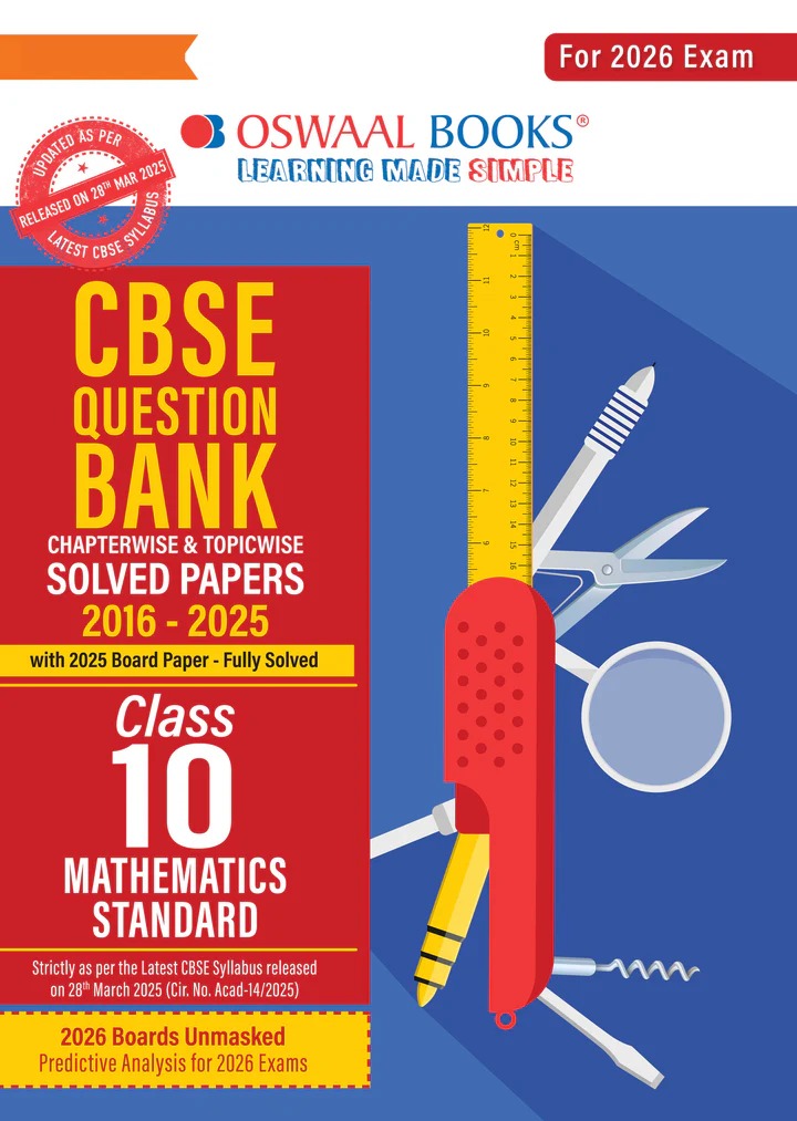 Oswaal CBSE Question Bank Chapterwise SOLVED PAPERS Class 10 Mathematics