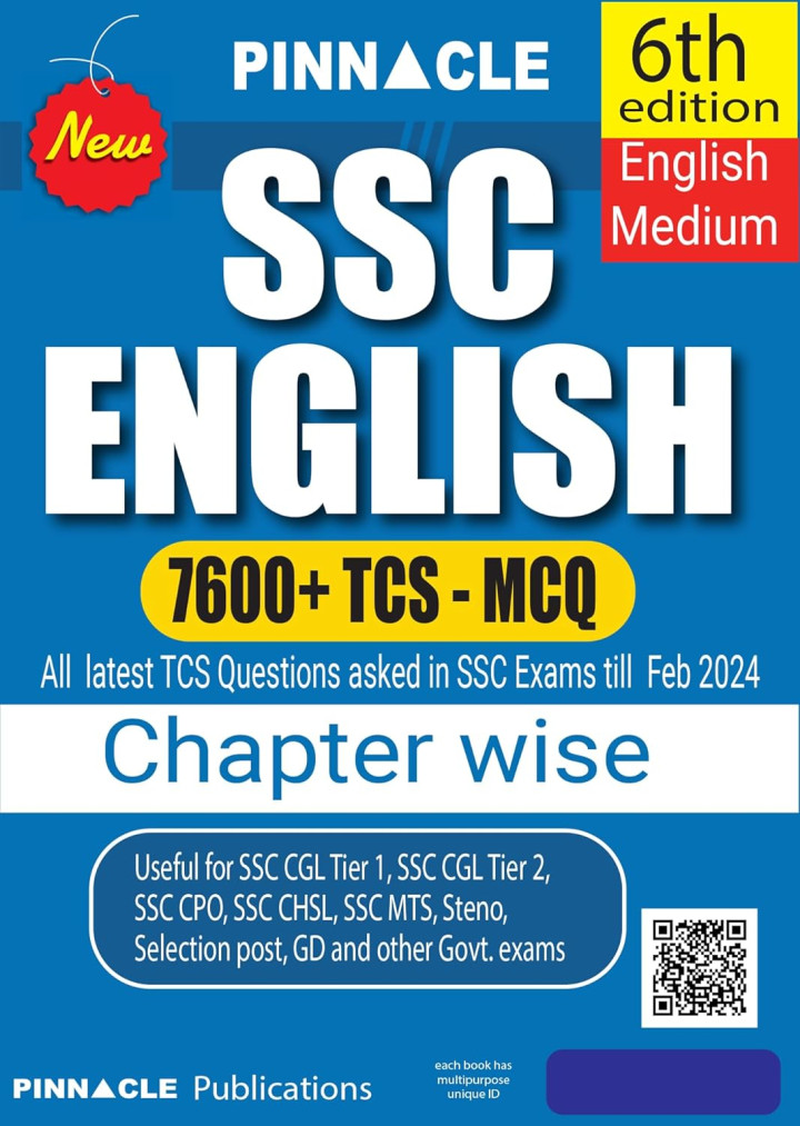 SSC English 7600+ TCS MCQ 6th edition by Pinnacle Publications