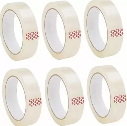 Single sided Transparent Cello tape 1 Inches Set Of 6