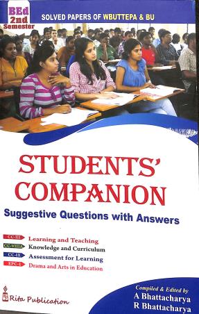 The Students Companion English version 2nd Semester B Ed Solved Papers of WBUTTEPA and BU