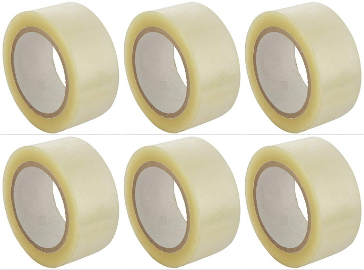 Transparent BOPP Tape 2 inch 300 Meter Pack of 6