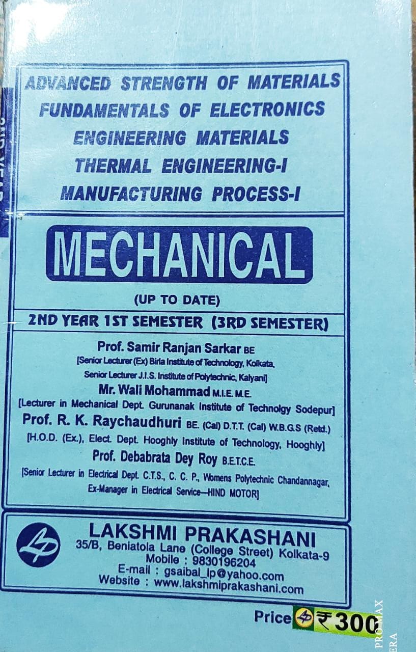 ME 3rd Semester Polytechnic guide book Lakshmi Publication