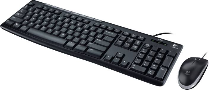 Logitech MK200 Mouse & Wired USB Laptop Keyboard