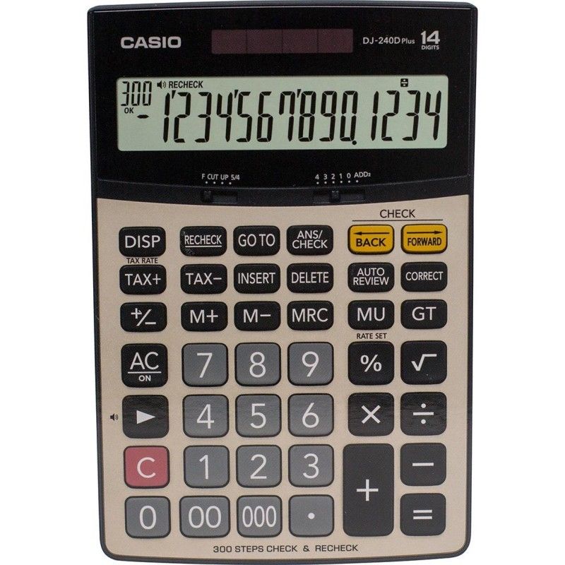 Casio DJ-240DPLUS Desktop Basic Calculator