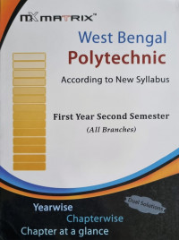 2nd(Second) Semester  MATRIX Polytechnic Organizer (All Branches)2024