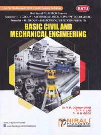 BASIC CIVIL AND MECHANICAL ENGINEERING By U S PATIL