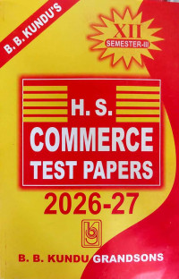 B B Kundu H S Commerce Test Papers Semester 3
