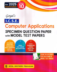ICSE Compter Applications Specimen Question Papers With Model Test Papers Class 10