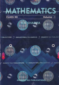 Mathematics for Class 12 Set of 2 Vol By R D Sharma