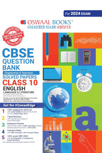 Oswaal CBSE Class 10 English Language & Literature Question Bank