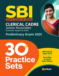SBI 30 Practice Sets Clerical Cadre Junior Associates Preliminary Examination