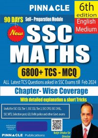 SSC Maths 6800 TCS MCQ 6th edition by Pinnacle Publications