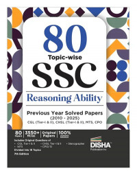 SSC Reasoning Topic wise 80 Solved Papers (DISHA) 2025