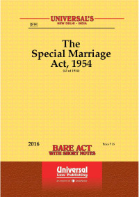 Special Marriage Act 1954 By Universal Law Publishing