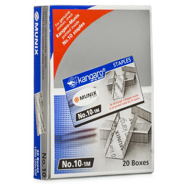 Kangaro No.10-1M Staples Pack, 20 Packs